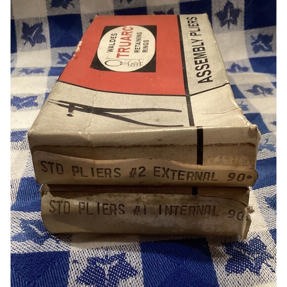 Vintage Adjustable Assembly Pliers Waldes Truarc STD #1  Internal & #2 External - Picture 2 of 12